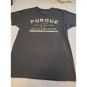 Pro Edge Purde‎ University T Shirt Mens Size Large Dark Gray Boilermakers